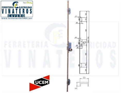 CERRADURA, UCEM, 3 PUNTOS, 2550/3