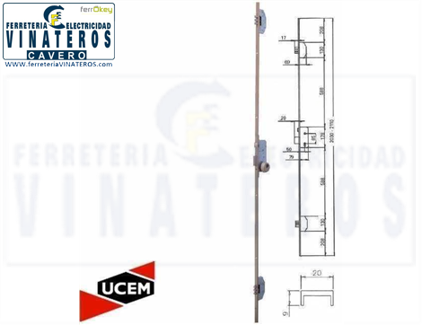 CERRADURA, UCEM, 3 PUNTOS, 2518/3