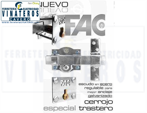 CERROJO, FAC, NIQUELADO, .50R80 TRASTERO