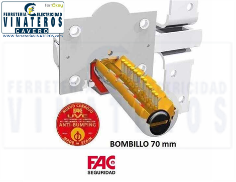 CERROJO, FAC, DORADO B-70 MM, 946 ANTIBUMPING