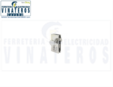 CERRADURA, CRISTAL, MANILLA+POMO , INOX. 04.ONP