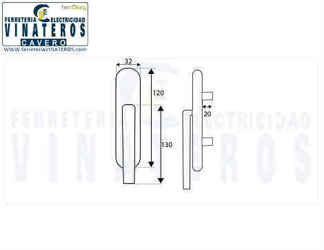 MANIVELA, ALUMINIO, CREMONA 6856, BLANCO
