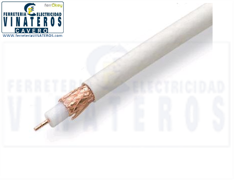 CABLE, COAXIAL, TELEVISION, BLANCO METRO