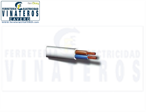 CABLE, MANGUERA, BLANCA PLANA, 2 * 1 METRO