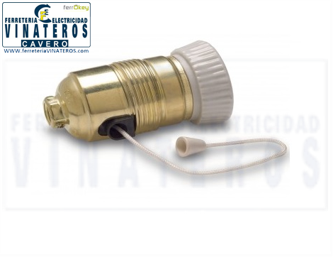 PORTALAMPARAS, METAL, LATON A/ CUERDA, RN