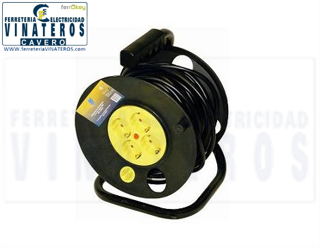 ALARGADERA, CON RECOGECABLE, 3*1,5 BRICOLUX, 50 MTS.