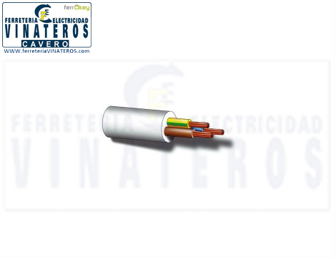 CABLE, MANGUERA, BLANCO REDONDA, 3 * 1 METRO