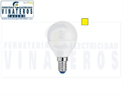 BOMBILLA-LED, FERRETERIA CAVE, ESFERICA, 5W E-14 CALIDA