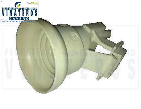 PORTALAMPARAS, PLASTICO, PRESION CLIP, E-27