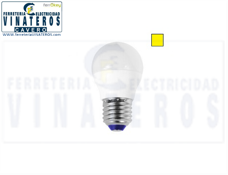 BOMBILLA-LED, FERRETERIA CAVE, ESFERICA, 7W E-27 CAL