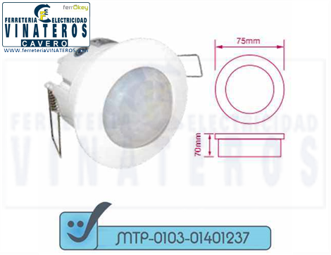 DETECTOR MOVIMIENTO, GSC, EMPOTRAR, RF:140123