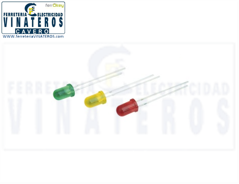 DIODO, LED, .5 MM DIFUSOR, ROJO