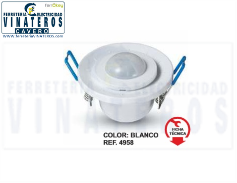 DETECTOR MOVIMIENTO, RSR, EMPOTRAR, RF:4958