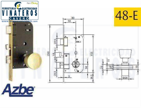 CERRADURA, AZBE YALE, .48 E 80, .