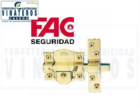 CERROJO, FAC, DORADO, 300R-.80