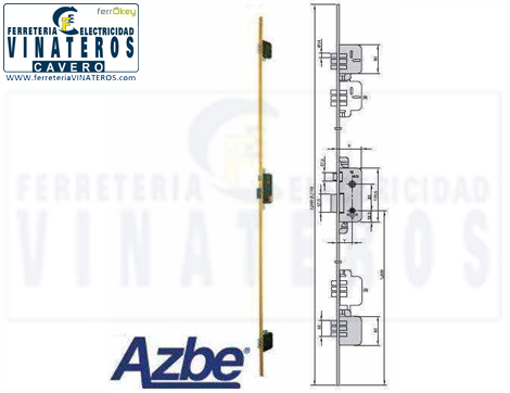 CERRADURA, AZBE YALE, 8922-80-AL, HS-6 45 MM