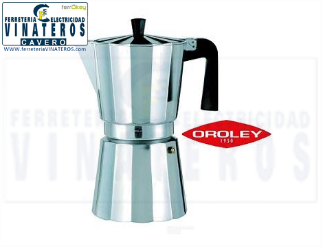 CAFETERA, OROLEY, ALUMINIO , .3 TAZAS