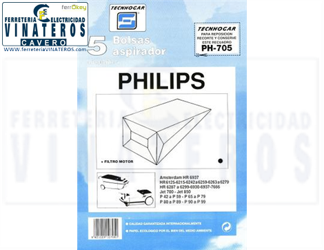 BOLSA-ASPIRADOR, TECNOHOGAR, 705, TEC: 910705