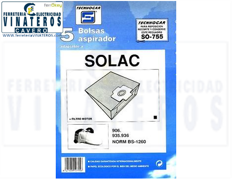 BOLSA-ASPIRADOR, TECNOHOGAR, 755, MR:2334