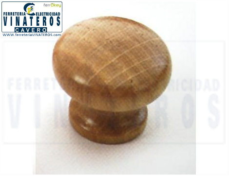 TIRADOR, FERRETERIA CAVE, POMO MADERA, OSCURA 40MM