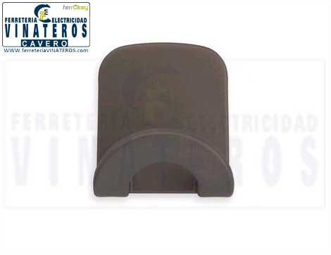 PERCHA ADHES., INOXFIX, PLASTICO MARRON, RF:2086-M
