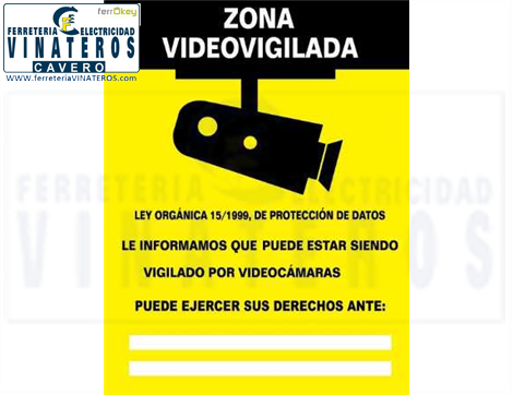 CARTEL, ., VIDEOVIGILADA , 20*30 PVC