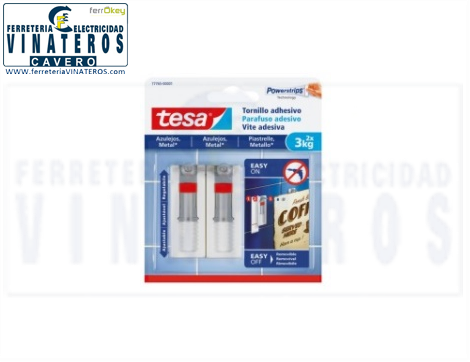 PERCHA ADHES., TESA, POWERSTRIPS, TORNILLO AZULEJ