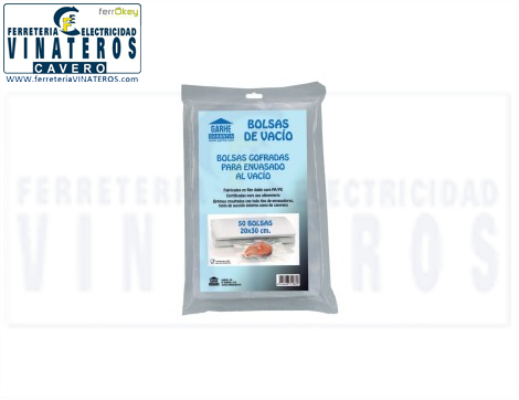 BOLSA VACIO, ALIMENTOS, GARHE, 20X600CM 2PZ