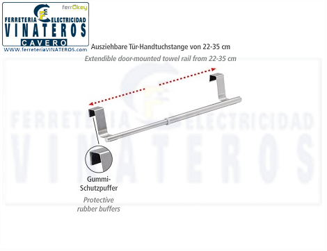 PERCHA, FERRETERIA CAVE, TOALLERO/PUERTA, EXTENSIBLE