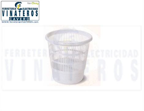 PAPELERA, PLASTICO  GR., REJILLA, BOCA 29C