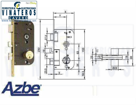 CERRADURA, AZBE YALE, .48/.80, .