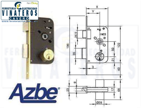 CERRADURA, AZBE YALE, .50/.60, .