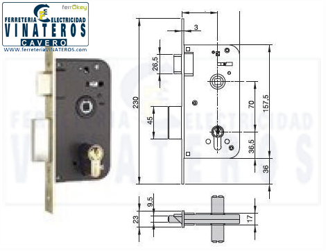 CERRADURA, AZBE YALE, 700-80, .