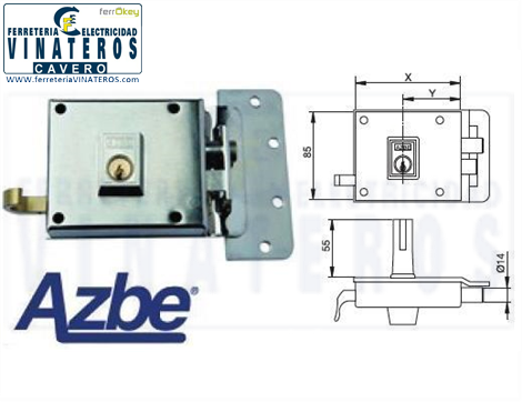 CERRADURA, AZBE YALE, ..6/100, DERECHA