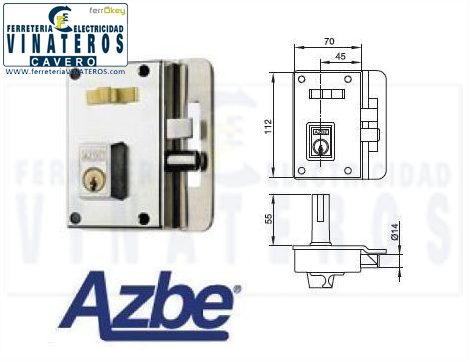 CERRADURA, AZBE YALE, .10/.70, DERECHAS
