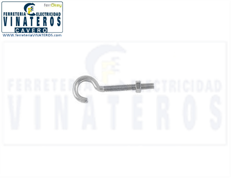 HEMBRILLA, ABIERTA, CON TUERCA, M  6