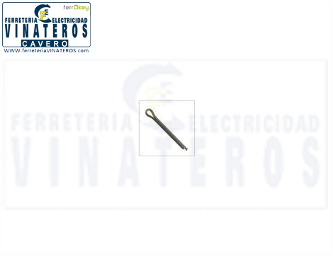 PASADOR ALETA, GALVANIZADO, OJO, 2*40