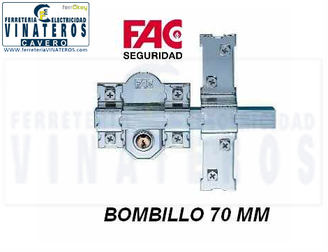 CERROJO, FAC, NIQUELADO, 301L-.80 B/70MM