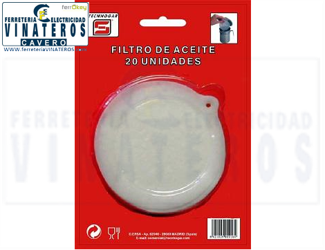 FILTRO, ACEITE, PAPEL, 20 UND