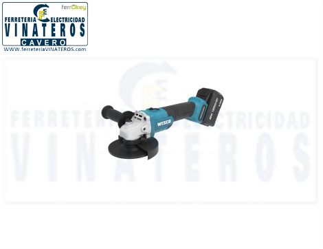 AMOLADORA, WESCO, 125MM BATERIA, 18V 4.0AH
