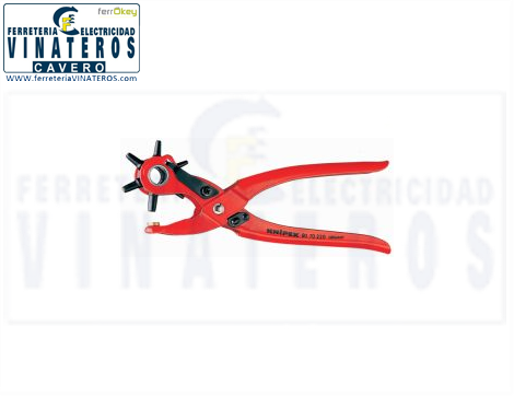 SACABOCADOS, ESTRELLA, KNIPEX, MANGO ROJO