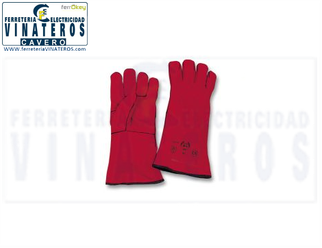 GUANTES, CUERO, SOLDADOR, *4 LARGO 306