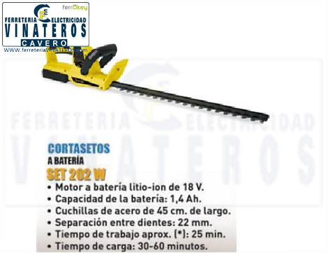 CORTASETOS, GARLAND, A BATERIA, SET 202W 45 CMS
