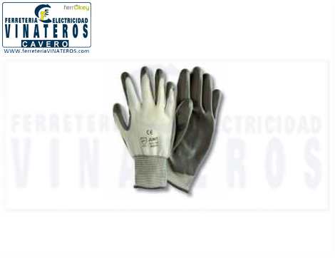 GUANTES, ANTICORTE, NITRILO, *2 GRIS T 10