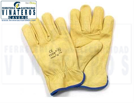 GUANTES, CUERO, PIEL, *6 AMARILLO T10
