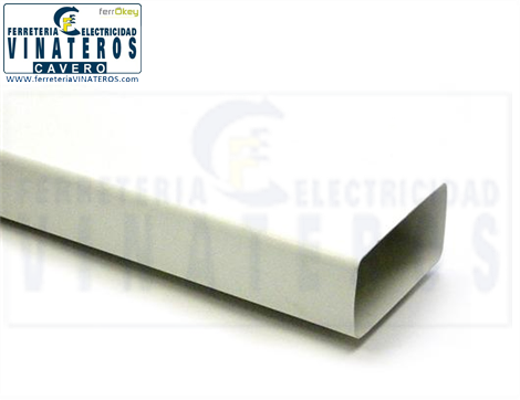 ACC.CALENTADOR, PLASTICO, TUBO RECTANGUL., 1,5MT  55*110MM