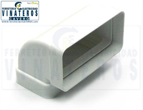 ACC.CALENTADOR, PLASTICO, CODO RECTANGUL., VERTICAL 110*56